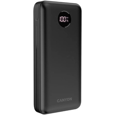 Батарея универсальная Canyon PB-2002 20000mAh, PD/20W, QC/3.0/22.5W, Black (CNE-CPB2002B) Винница - изображение 2