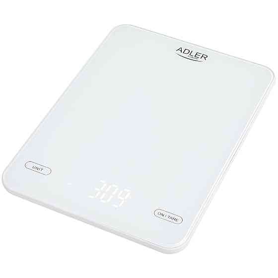 Ваги кухонні Adler AD 3177 white електронні/ 10кг/ г; мл, унція/ USB type C/ автовимкнення/ скло Вінниця