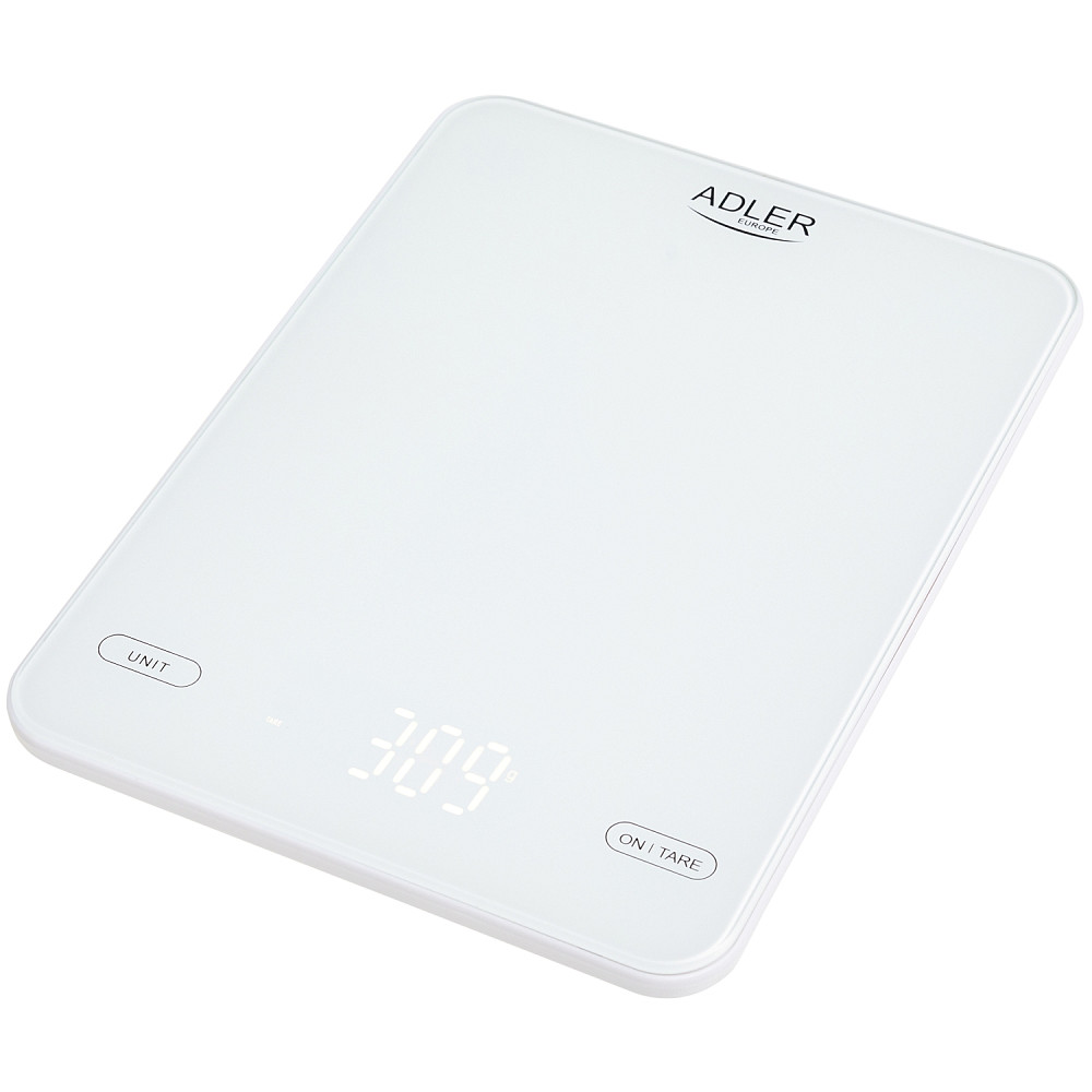 Ваги кухонні Adler AD 3177 white електронні/ 10кг/ г; мл, унція/ USB type C/ автовимкнення/ скло Вінниця - фото 2