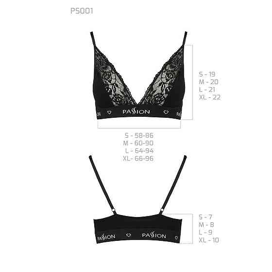 Еластичний топ з мереживом Passion PS001 TOP S, black Sex Aura Київ