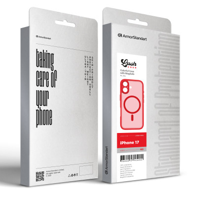 Чохол до мобільного телефона Armorstandart Lush MagCase Apple iPhone 17 Red (ARM87486) Вінниця - фото 3