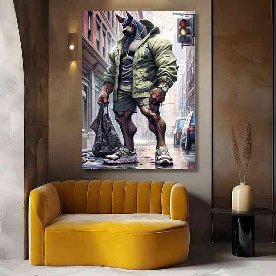 Картина Холсті в спортзал  Собака  KLM_10 50x70 см Киев