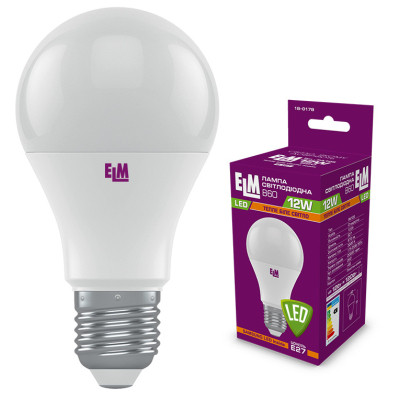 Лампочка ELM B60 12W PA10S E27 3000K (18-0178) Винница - изображение 1