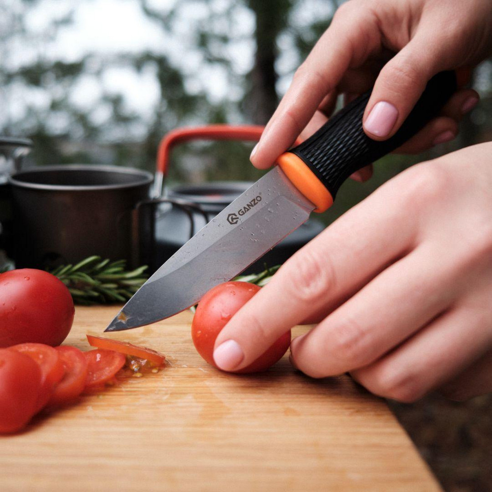 Нож Ganzo G806-OR оранжевый с ножами Киев - изображение 10