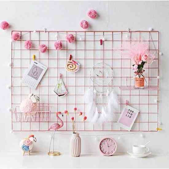 Настенный органайзер Мудборд (moodboard) доска визуализации и планирования, Прямоугольная 45*65 см, розовый Винница