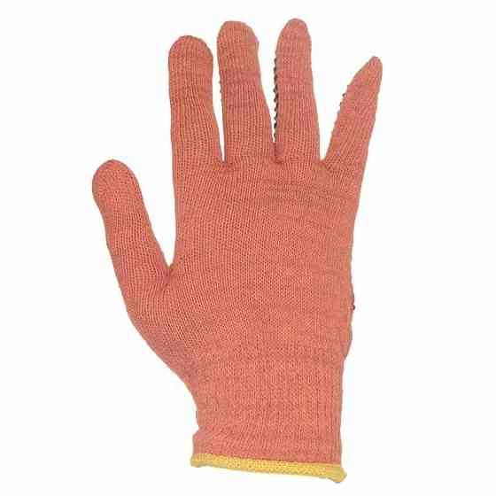 Трикотажные перчатки с ПВХ точкой р10 Лайт (оранжевые) КРАТНО 12 парам GRAD (9442775) Ровно
