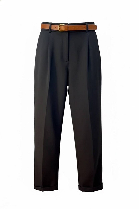 Джинсы женские Mix Ray 3657 МОМ резинка на талии с ремнем котоновые черные, черный, S, S, 75 см, 102 см Киев - изображение 18