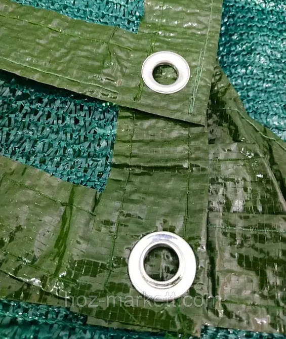 Сітка затінювальна з люверсами (кільцями) маскувальна.  Посилена сітка 2 х 3 м 95% тінь Харків - фото 10