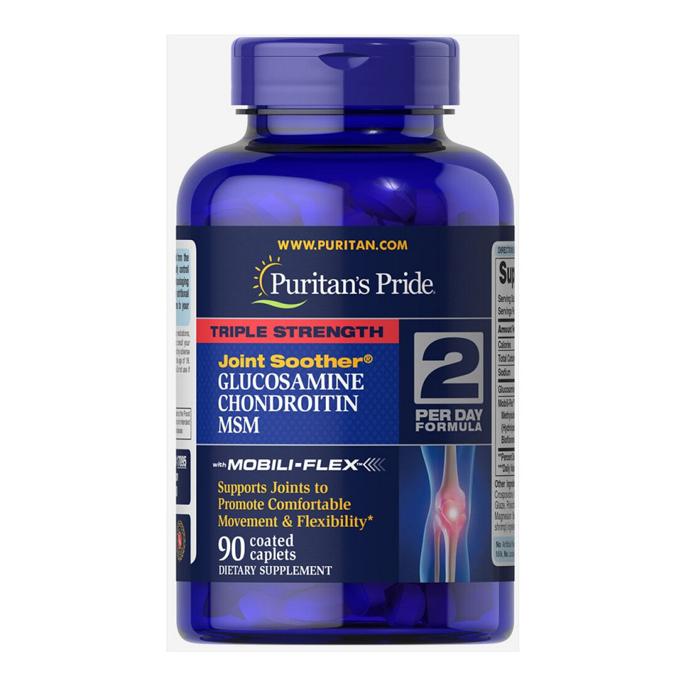 Для суглобів Glucosamine Chondroitin MSM Triple Strength 90 caplets Київ - фото 1