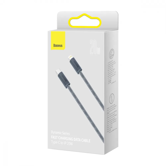 Кабель Baseus Dynamic Series Fast Charging Data Cable Type-C to iP 20W 1m Slate Gray Київ