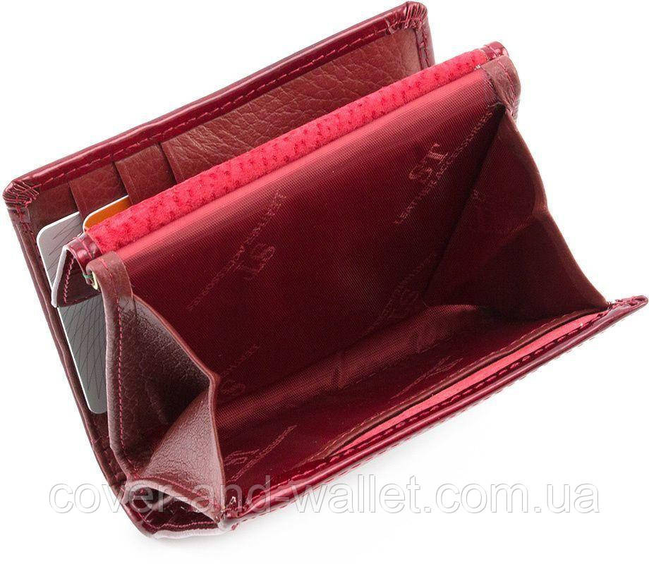Компактний жіночий гаманець червоного кольору з лакової шкіри ST AE 209-1 Київ - фото 8