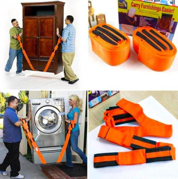 Ремни для переноса мебели Carry Furnishings Easier 5м до 200кг, усиленные, регулируемые, комплект 2шт Одесса - изображение 2