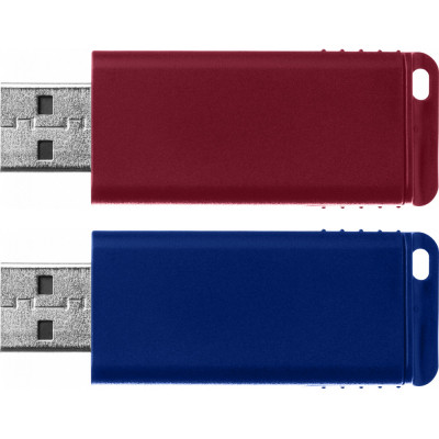 USB флеш накопитель Verbatim 2x32GB Store'n'Go Slider Red/Blue USB 2.0 (49327) Винница - изображение 4