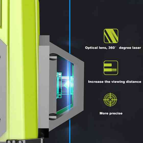 4D лазерний рівень лазерний нівелір рівень лазерний 16-лінійний лазерний рівень самовирівнюється 360 градусів горизонтальний Київ