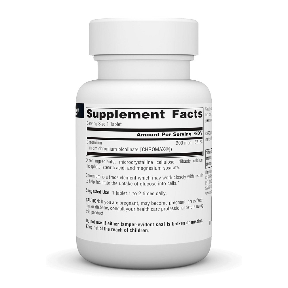 Хром Піколінат Source Naturals Chromium Picolinate 200 mcg Yeast Free - 120 tabs Луцьк - фото 2