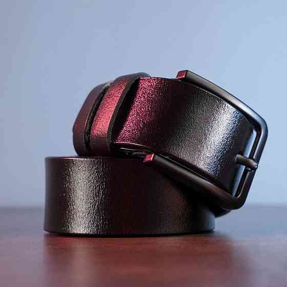 Мужской кожаный ремень classic Vintage 20222 Черный Киев