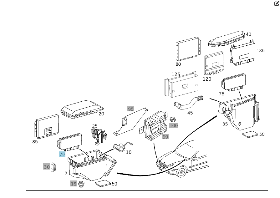 Mercedes-Benz  A0325458232 Блок SAM передній лівий CL C215 S-class short W220 S-class long V220 Одесса - изображение 2