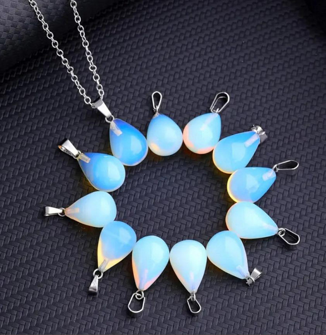 Подвеска в форме капли из опала, камень для украшений и кулонов, 2.2×1.3 см Киев - изображение 4