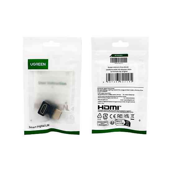 Адаптер UGREEN HDMI 4K Adapter Male to Female Up-angled Київ
