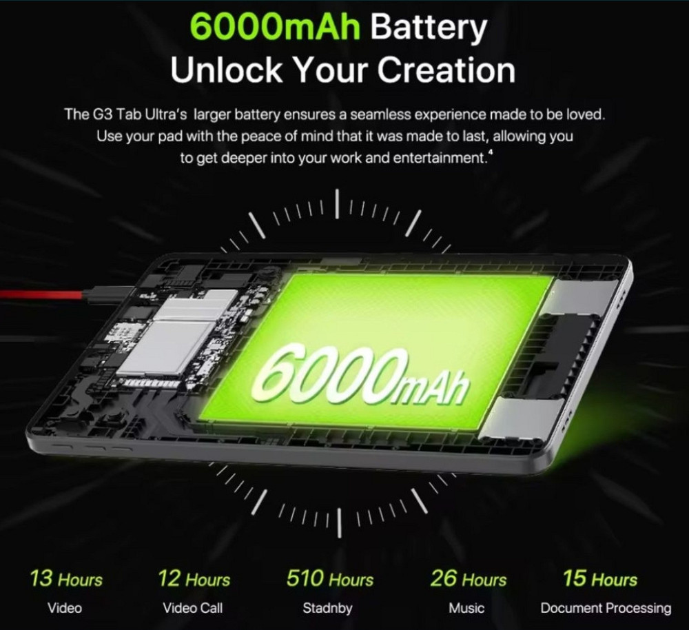 Планшет Uhidigi G3 Tab Ultra 8+8/128Gb. Helio G99,10.1