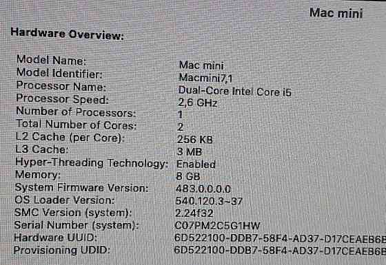 Apple Macmini i5 2.6 8gb Ram  1000gb. Харьков