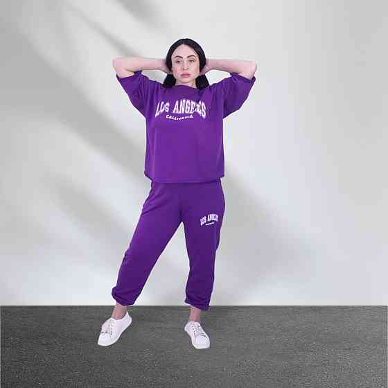 Спортивный летний костюм женский Фиолетовый XS-S Харьков