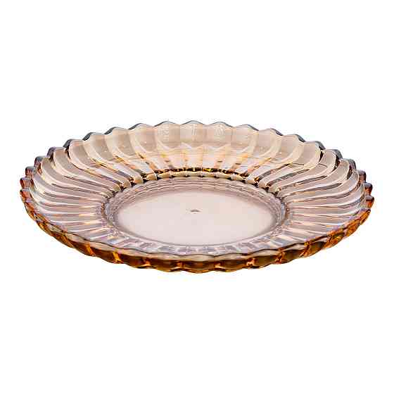 Yiwu Блюдо сервірувальне Ø 28 скляне прозоре для подачі закусок, десертів, фруктів HP-YH-52 Киев