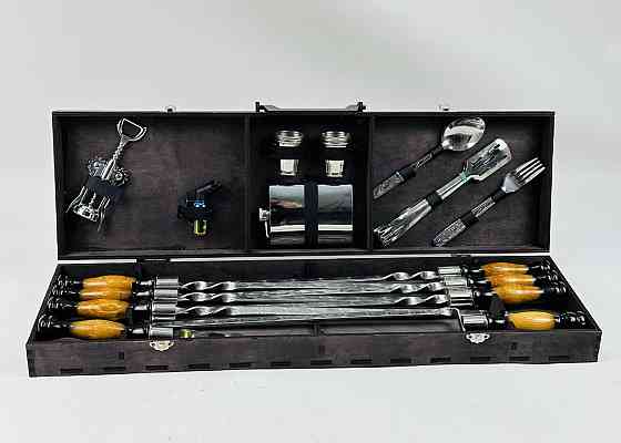 Подарочный набор шампуров в кейсе ВУД НА 30 ПРЕДМЕТОВ Подарочные наборы шампуров на Подарок другу Тернополь