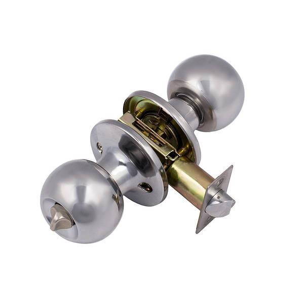 Ручка дверна кругла з засувкою FZB без ключа (сатин) Харків - фото 1