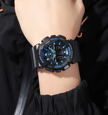 Годинник чоловічий наручний Skmei 1832 (Чорний з синім) Вінниця