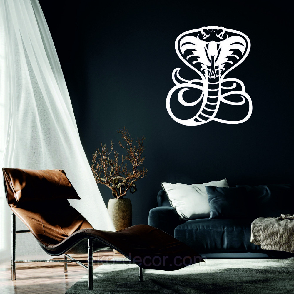 Декоративное настенное Панно «Кобра» , Декор на стену 70*60 см, Белый Киев - изображение 1