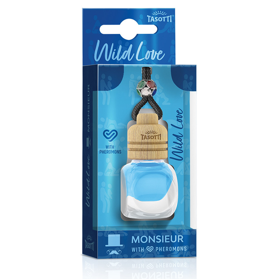 Ароматизатор для авто з феромонами пробка "Wild Love" Monsieur (Місьє) 7мл Tasotti Київ - фото 1