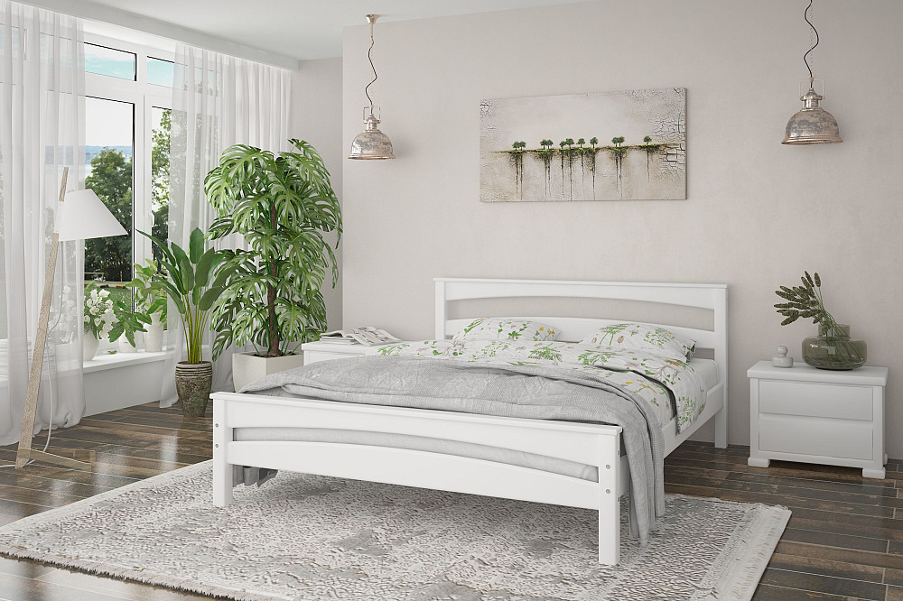 Двуспальная кровать Mebigrand Чикаго Сити Белый (RAL9003) 140х200 см (DMBG-1550) Днепр - изображение 1