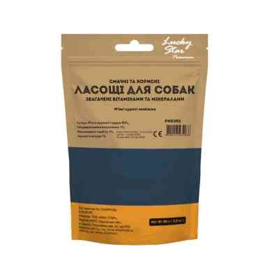 Лакомство для собак Lucky Star Мягкие куриные колбаски ≈4 см 85 г (4820111434268) Винница