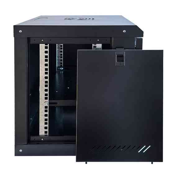 Шкаф серверный настенный с полкой GEAR 9U 19'' 530x400x450 мм., Черный (GWMSN-9U) Киев