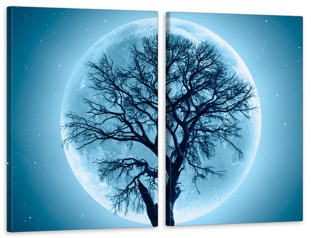 Модульная картина в гостиную / спальню   Дерево в місяці  TLV-2_092 120х170  см Киев - изображение 1