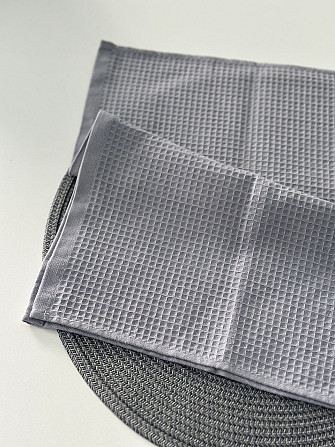 Вафельний рушник Ideal Textile 70х140 см 240 г/м2 (56860827) Сірий Чернівці - фото 6