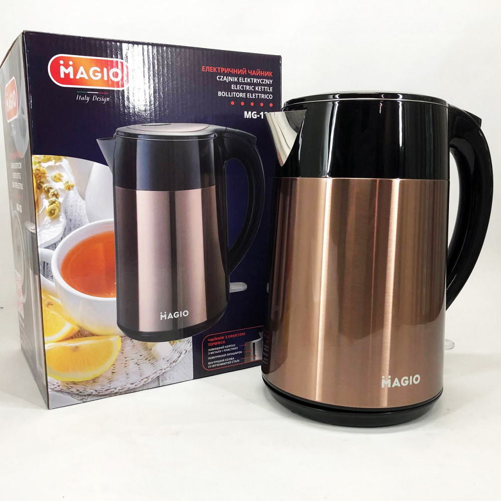 Электрочайник нержавейка, Электрический чайник с современным внешним видом, Мощный чайник электрический BE-76 Львов - изображение 1