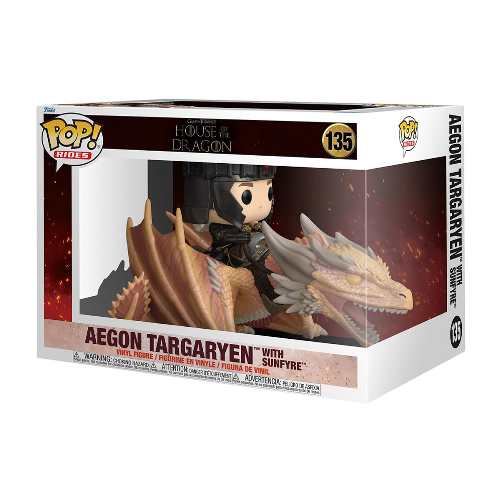 Ігрова фігурка Funko POP! Rides серії Дім Дракона S4 - Ейґон Тарґарієн і Сонцежар Дніпро - фото 1