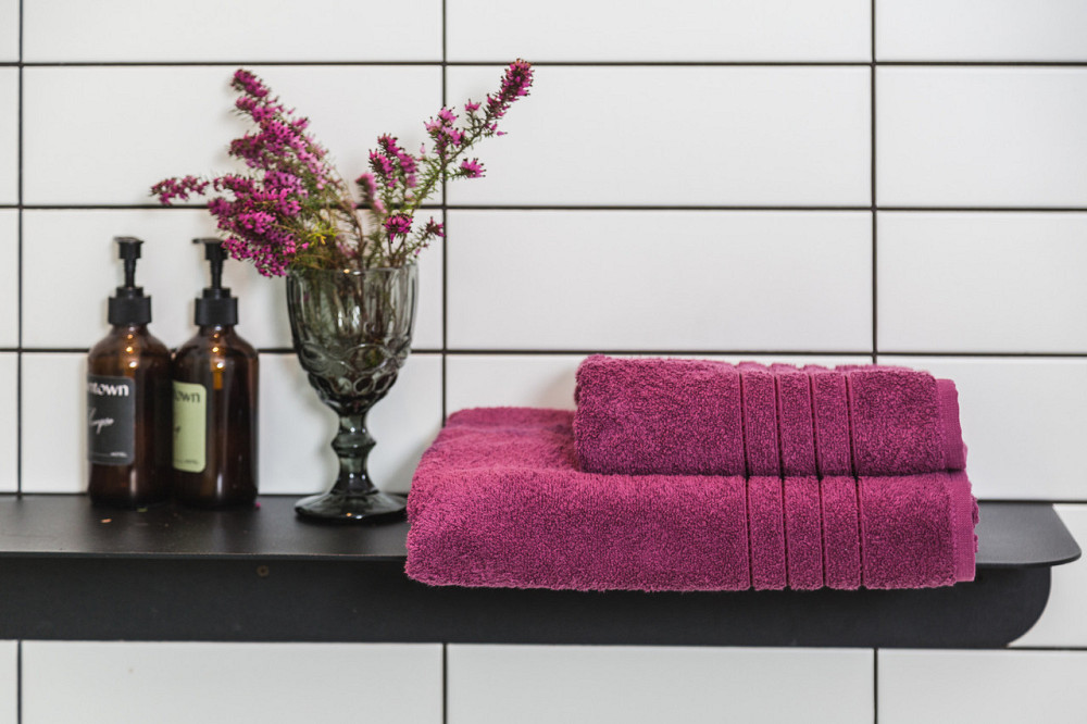 Ecotton Рушник Ecotton 50х90 см махровий високої щільності 420 г/м² вишневий Raspberry Киев - изображение 3