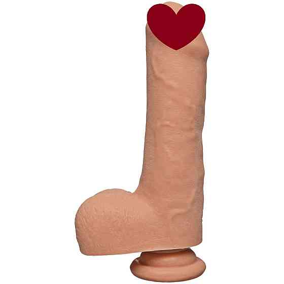 Фалоімітатор Doc Johnson The D - Uncut D - 7 Inch With Balls ULTRASKYN, діаметр 4,5 см, необрізаний Sex Aura Київ