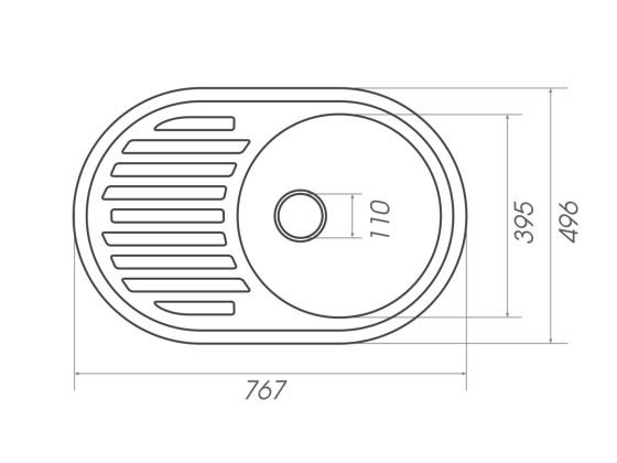 Гранітна мийка для кухні Platinum 7750 LIRA матова Мікс Коломыя