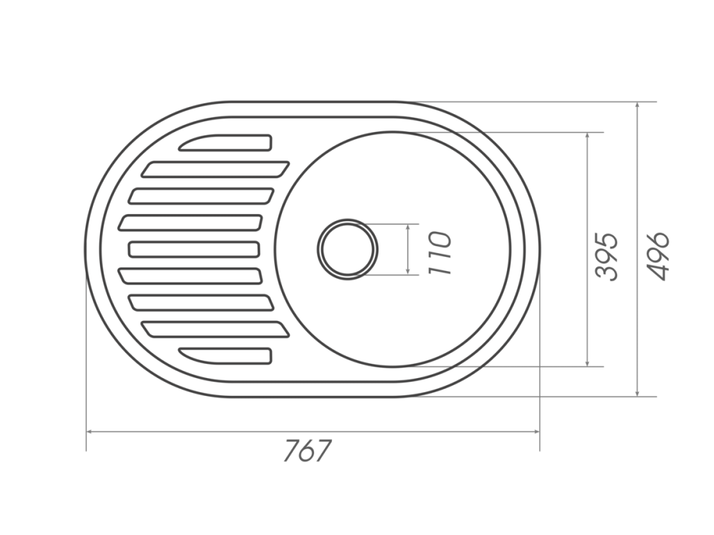 Гранітна мийка для кухні Platinum 7750 LIRA матова Мікс Коломия - фото 6
