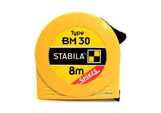 Рулетка STABILA Type BM30 : L= 8 м x 25 мм, пласт. корпус з сталевою стрічкою Одеса