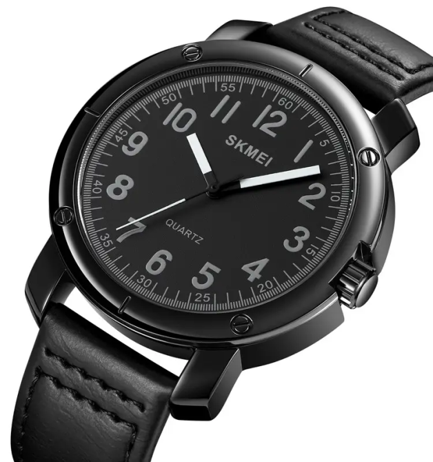Классические наручные мужские часы Skmei 1987 Черные Винница - изображение 3