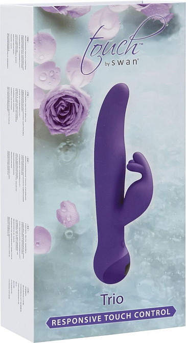 Вибратор-кролик Touch by SWAN - Trio Purple, сенсорное управление, ротация, диаметр 3,8 см Sex Aura Киев - изображение 7