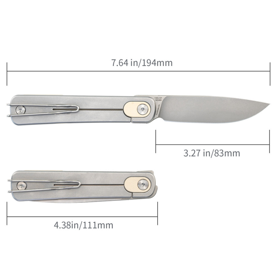 Ніж складаний туристичний SRM Palfrey 135L-GT (8.3 см) 14C28N / G10 білий Київ - фото 10