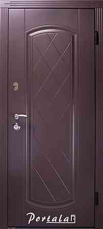 Двері вуличні, серія Люкс+КАЛЕ, фарбований МДФ, модель Шампань, гнутий профіль, коробка 100 мм, полотно 76 мм 850 Київ