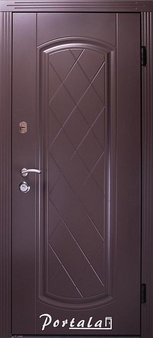 Двери уличные, серия Люкс+КАЛЕ, крашенный МДФ, модель Шампань, гнутый профиль, коробка 100 мм, полотно 76 мм 850 Киев - изображение 1