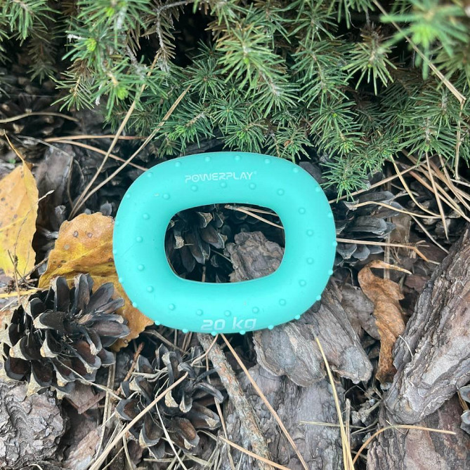 Еспандер кистьовий силіконовий PowerPlay PP-4337 Hand Grip Medium 20 кг. Зелений Каменское - изображение 9